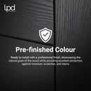 LPD Black Pre-Finished Tribeca 3L Reeded Glass