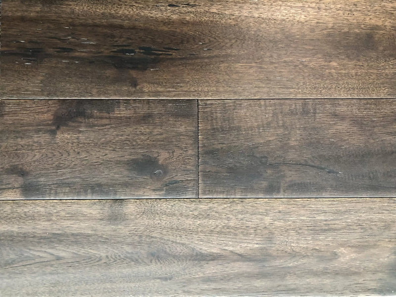 Xylo Hampstead R228 Black Stained Hickory Country Grade-ABCDE Brushed Handscraped UV Lacquered 14 x 150mm x RL(300mm-1500mm)