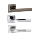Atlantic S24S Status Kansas on Square Rose Door Handle Pack