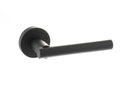 Atlantic STATUS Nebraska Lever on Round Rose - Matt Black