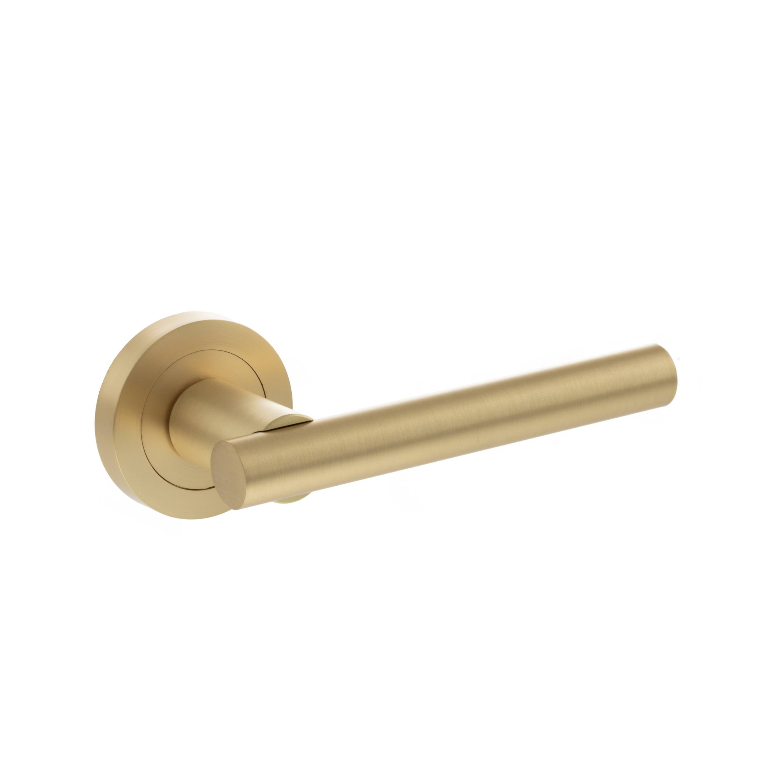 Atlantic S28R Status Nebraska on Round Rose Door Handle Pack