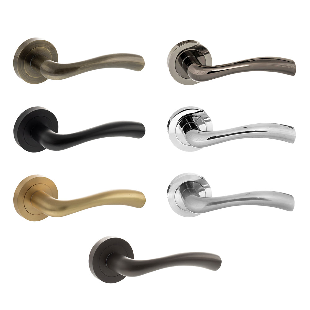 Atlantic S35R Status Texas on Round Rose Door Handle Pack