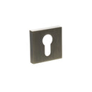 Atlantic STATUS Euro Escutcheons on S4 Square Rose - Antique Brass