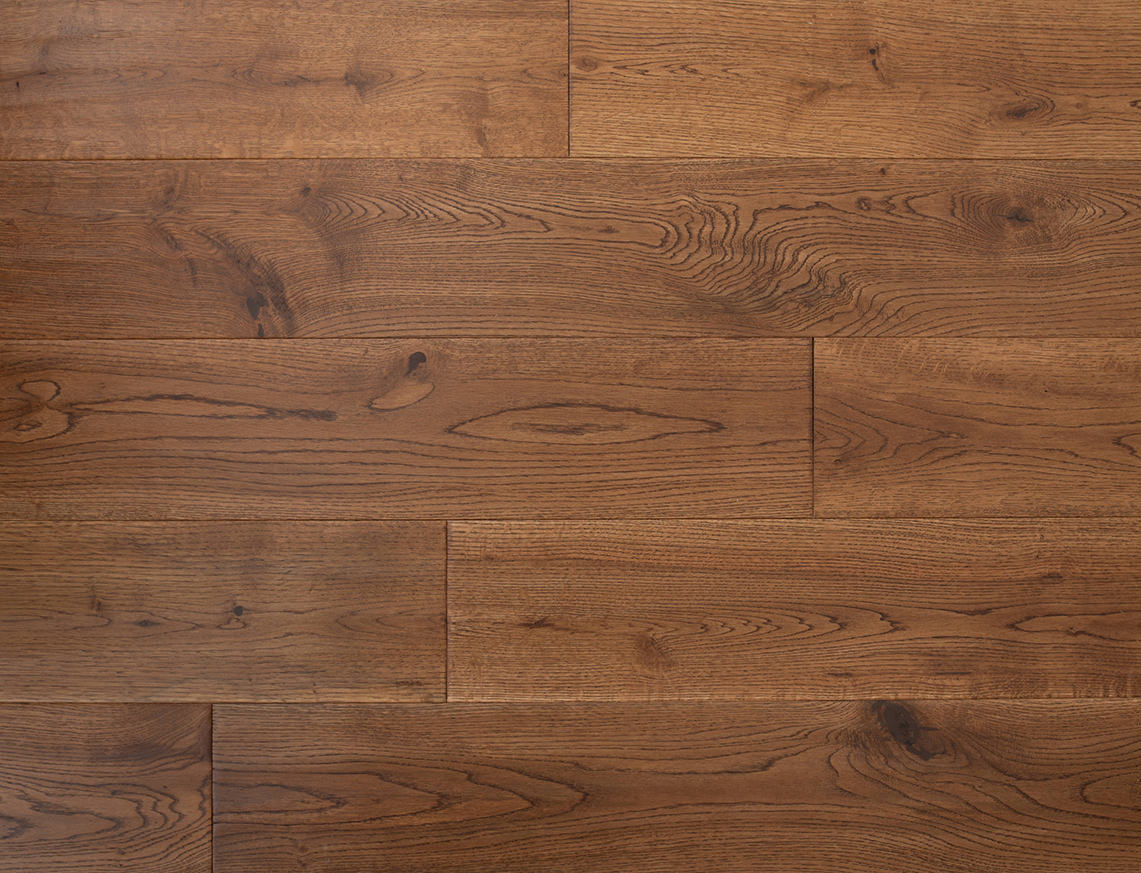 Fulbourn Oak Golden Handscraped Plank Solid Wood Flooring | UV Lacquered | 150 x 300-1200 x 18mm