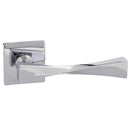 Atlantic Senza Pari Guido Lever Door Handle on Flush Square Rose - Polished Chrome