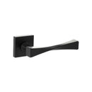 Atlantic Senza Pari Guido Lever Door Handle on Flush Square Rose - Matt Black