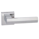 Atlantic Senza Pari Davoli Lever Door Handle on Flush Square Rose - Polished Chrome