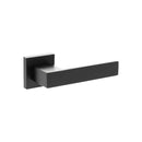 Atlantic Senza Pari Panetti Lever Door Handle on Flush Square Rose - Matt Black
