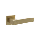 Atlantic Senza Pari Panetti Lever Door Handle on Flush Square Rose - Satin Brass