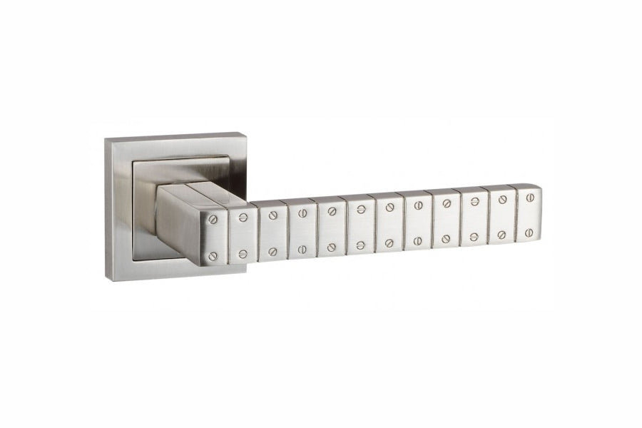 Atlantic Senza Pari Bianca Lever Door Handle on Square Rose - Satin Nickel
