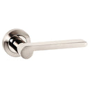 Atlantic Senza Pari Darrio Lever Door Handle on Round Rose - Satin Nickel/Polished Nickel