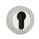 Atlantic Senza Pari Euro Escutcheons on Round Rose - Satin Nickel/Nickel Plate