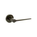 Atlantic Senza Pari Laviano Lever Door Handle on Minimal Round Rose - Antique Brass