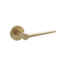 Atlantic Senza Pari Laviano Lever Door Handle on Minimal Round Rose - Satin Brass