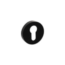 Atlantic Senza Pari Euro Escutcheons on Minimal Round Rose - Matt Black