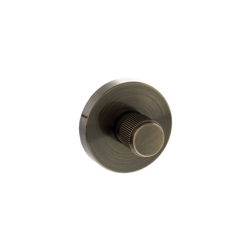 Atlantic Senza Pari Linear WC Turn and Release on Minimal Round Rose - Antique Brass