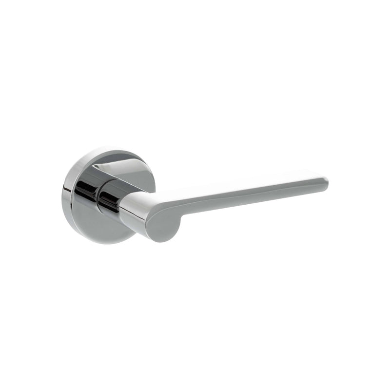 Atlantic Senza Pari Darrio Lever Door Handle on Round Rose - Polished Chrome