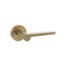 Atlantic Senza Pari Darrio Lever Door Handle on Round Rose - Satin Brass
