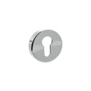 Atlantic Senza Pari Euro Escutcheons on Round Rose - Polished Chrome