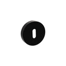 Atlantic Senza Pari Key Escutcheons on Round Rose - Matt Black