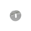 Atlantic Senza Pari Key Escutcheons on Round Rose - Polished Chrome