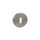Atlantic Senza Pari Key Escutcheons on Round Rose - Satin Nickel