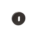 Atlantic Senza Pari Key Escutcheons on Round Rose - Urban Dark Bronze
