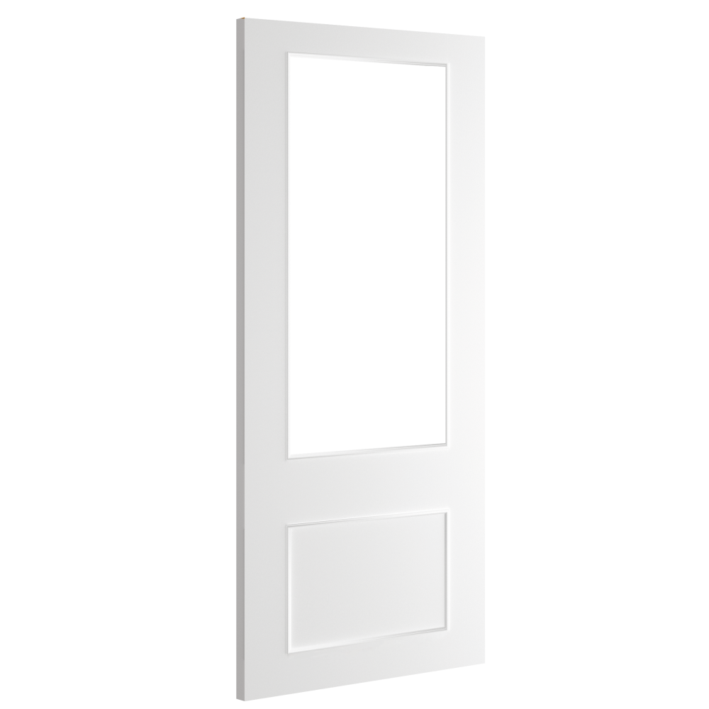 Deanta Sandringham White Primed Bevelled Glazed Door