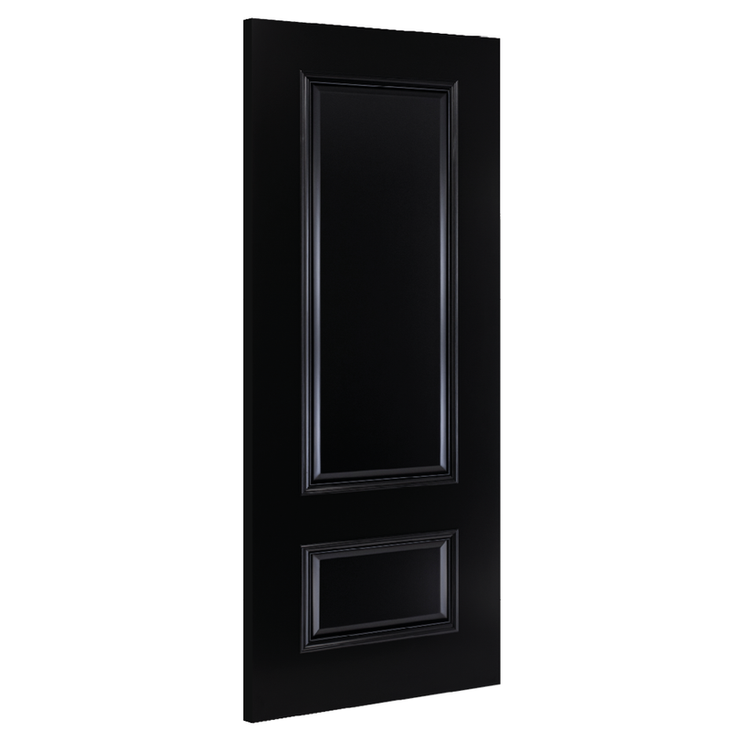 Pre-Assembled Sandringham Black Pre-Finished FD30 Fire Door Set