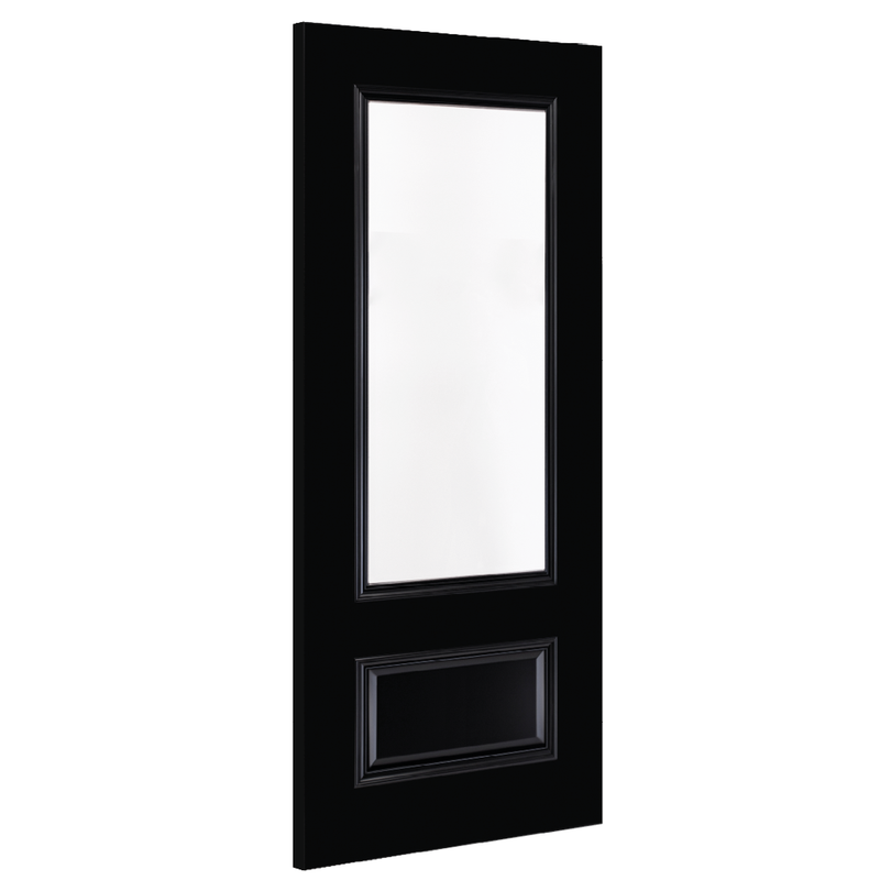 Deanta Sandringham Black Pre-Finished Bevelled Glazed Door Internal door