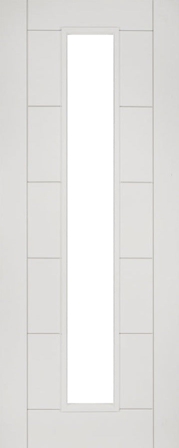 Deanta White Primed Seville Glazed Internal door