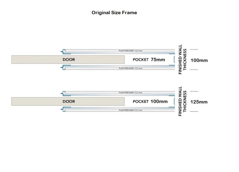 Eclisse Righe1 Satin Glass Single Pocket Door System