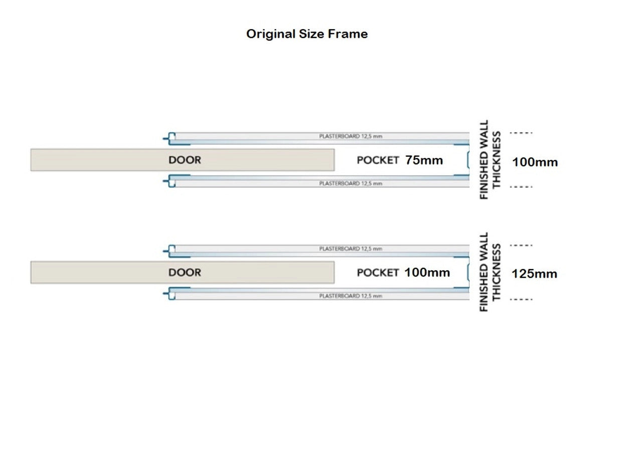 Eclisse Classic Satin Glass Single Pocket Door System