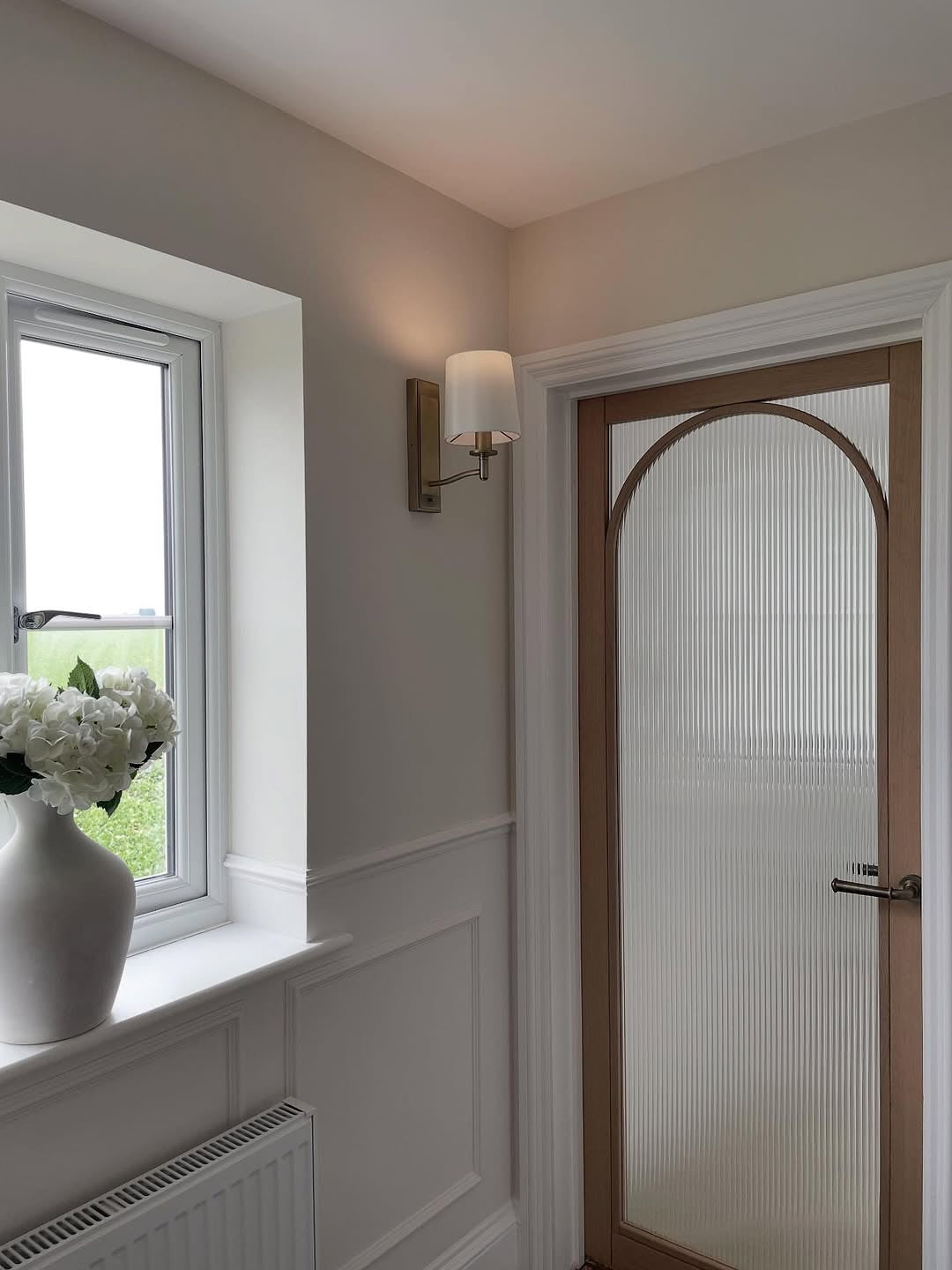 LPD Melrose Reeded Glazed Pre-Finished Blonde Oak Door