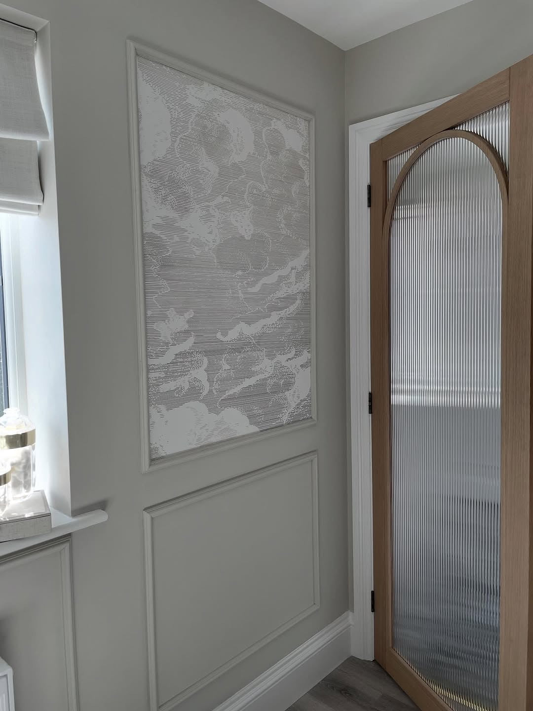 LPD Melrose Reeded Glazed Pre-Finished Blonde Oak Door