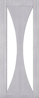 Deanta Light Grey Sorrento Pre-Finished Clear Glass Internal door