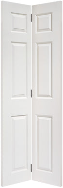 LPD Bifold Textured Regency 6 Panel White Moulded Door