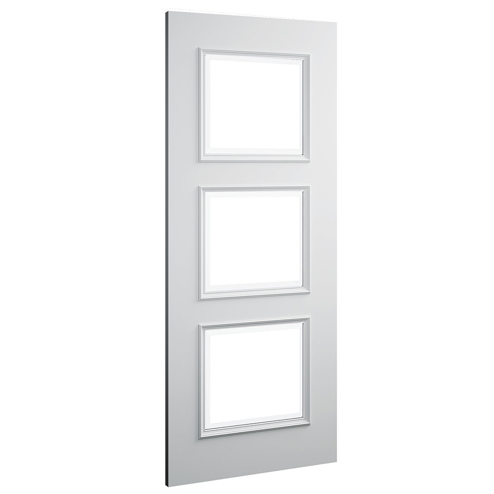 Deanta Trinity White Primed Bevelled Glazed Door FSC