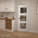 Deanta Trinity White Primed Bevelled Glazed Door FSC