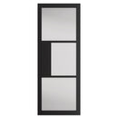JB Kind Cosmo Black Clear Glass Internal Door