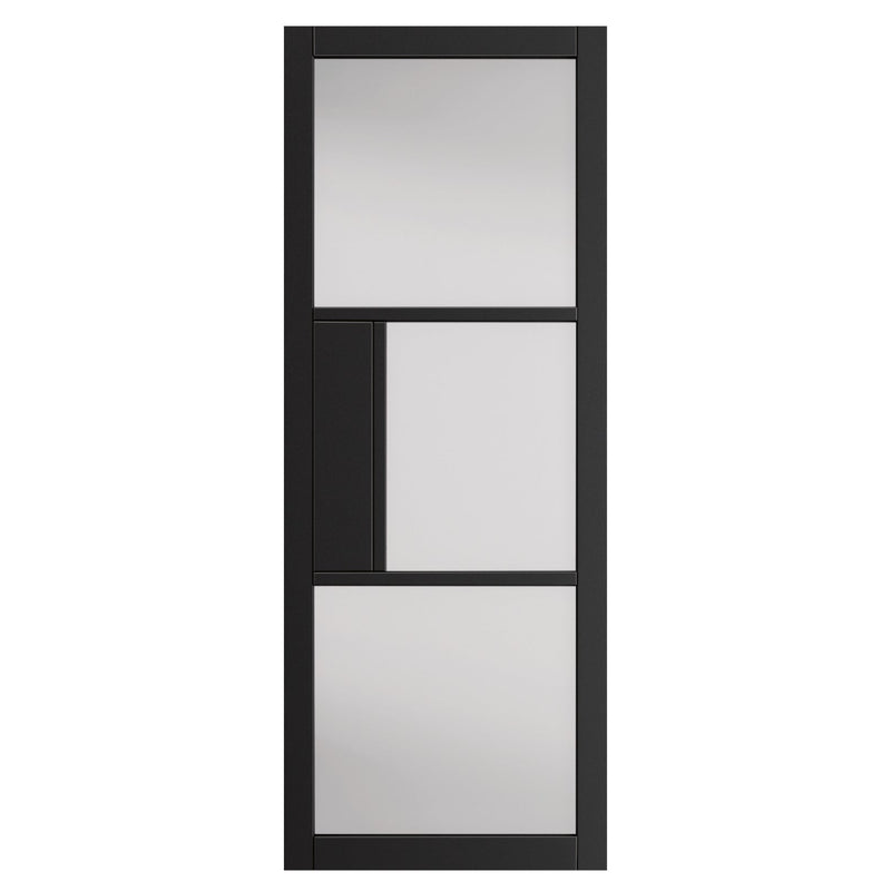 JB Kind Cosmo Black Clear Glass Internal Door