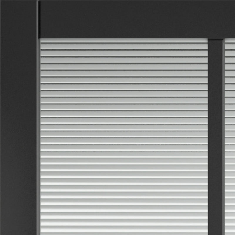 JB Kind Civic Black Reeded Glass Internal Door