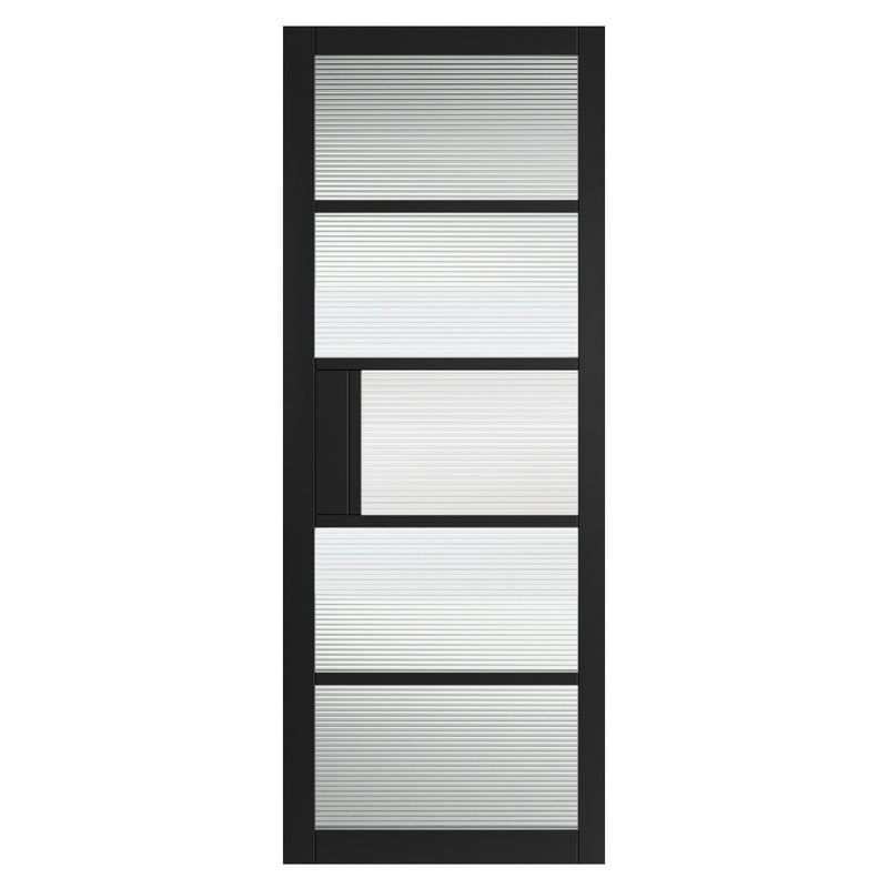 JB Kind Metro Black Reeded Glass Internal Door