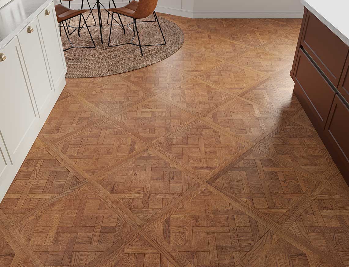 Classique Oak Golden Brushed Versailles Engineered Wood Flooring | UV Oiled | 600 x 600 x 14/3mm