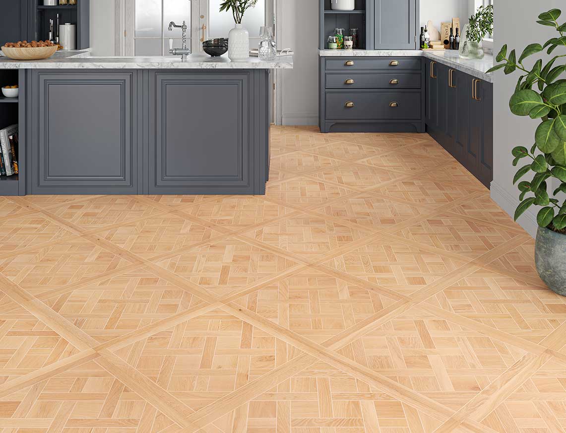 Palais Oak Whitewashed Brushed Versailles Engineered Wood Flooring | UV Oiled | 600 x 600 x 14/3mm
