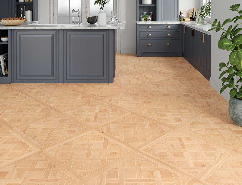 Palais Oak Whitewashed Brushed Versailles Engineered Wood Flooring | UV Oiled | 600 x 600 x 14/3mm