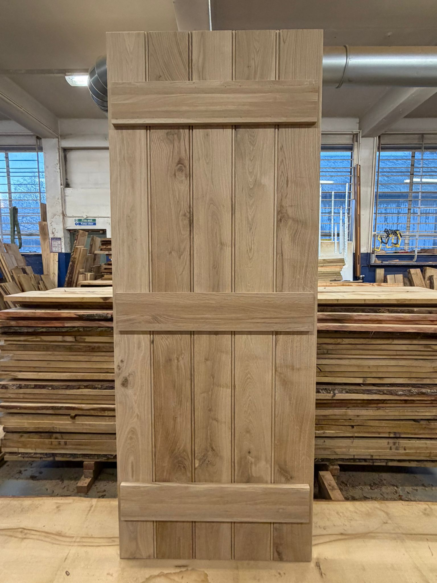 Joinery Solid Oak Internal V-Groove Ledged Door