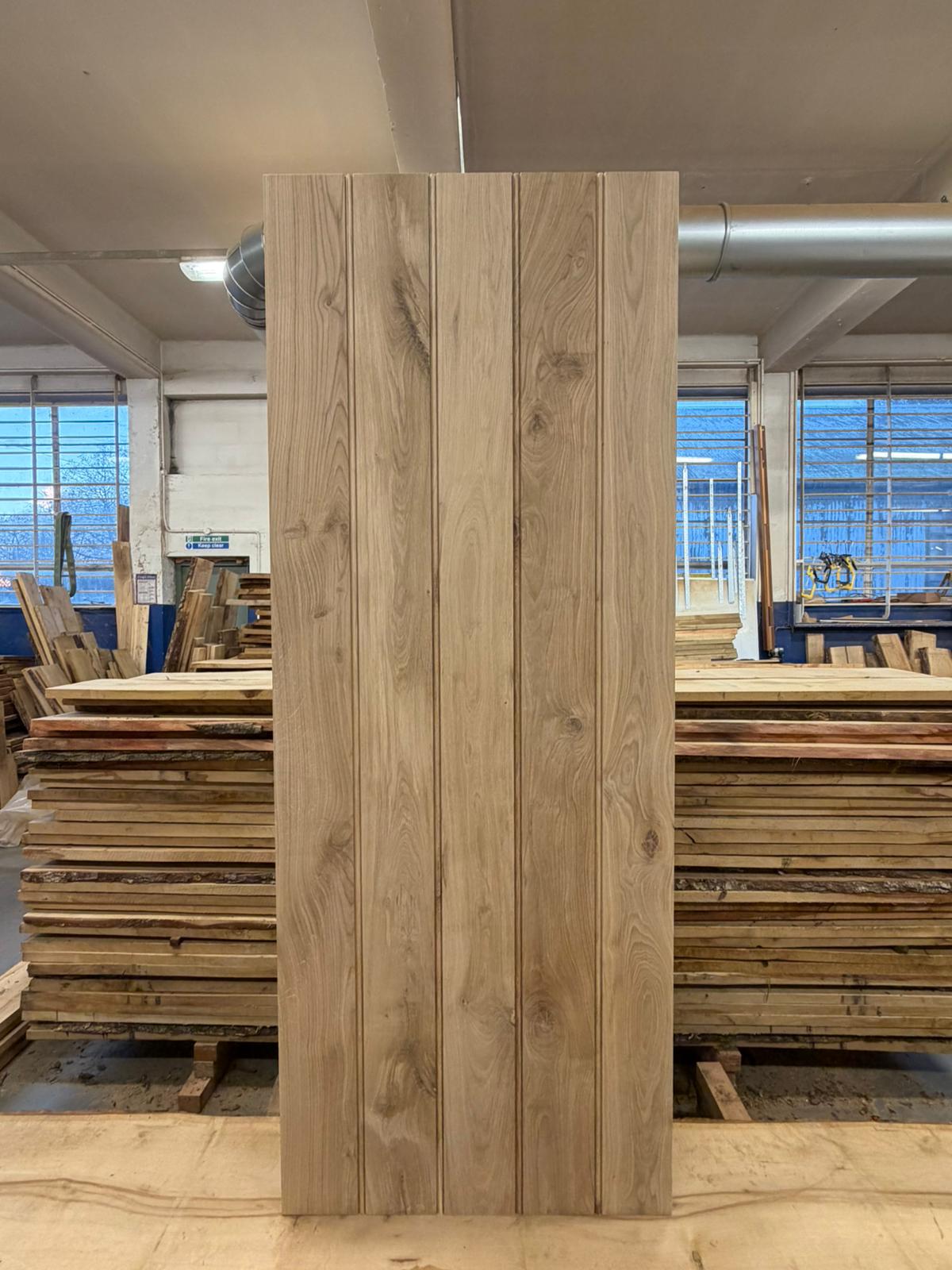 Joinery Solid Oak Internal V-Groove Ledged Door