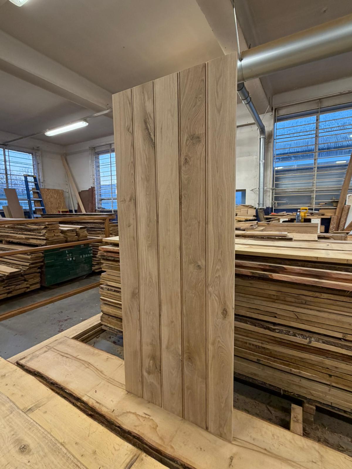 Joinery Solid Oak Internal V-Groove Ledged Door