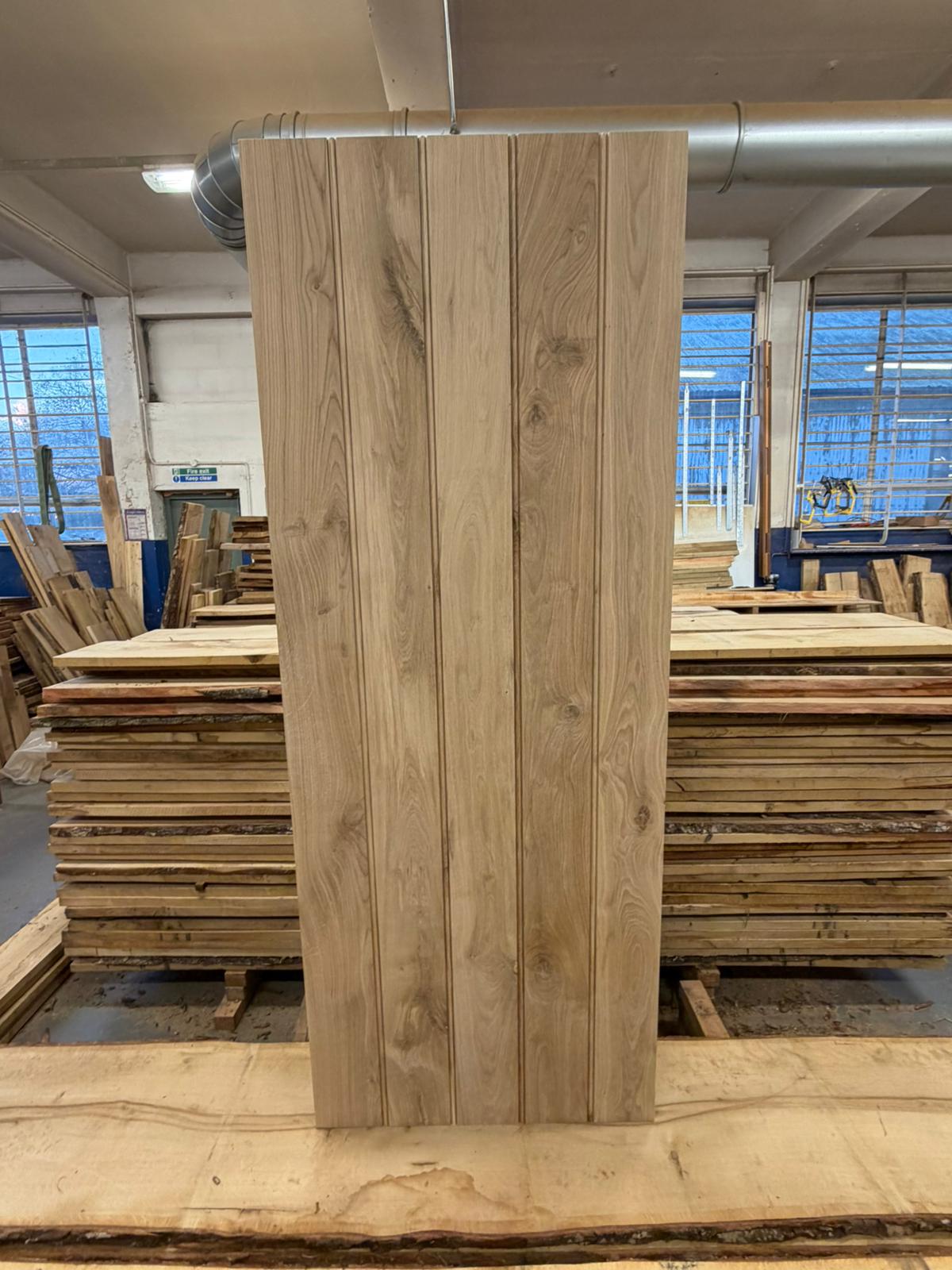 Joinery Solid Oak Internal V-Groove Ledged Door